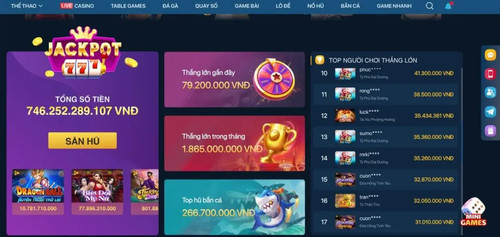 Game Nổ Hũ Jackpot Lũy Tiến SHBET88